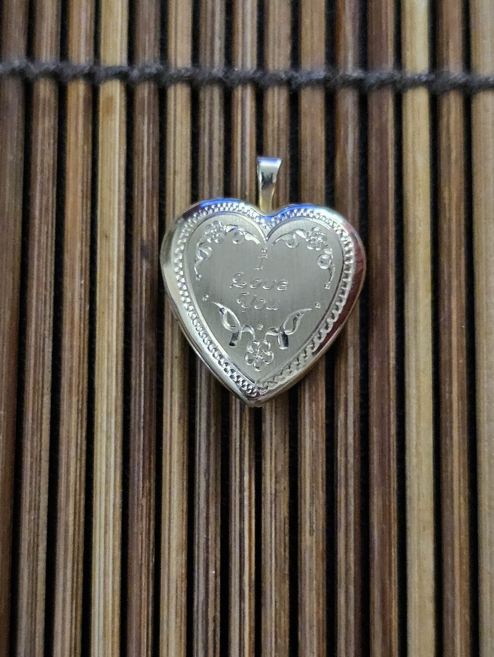 14k I Love You, Sweet 16 Heart Locket Pendant